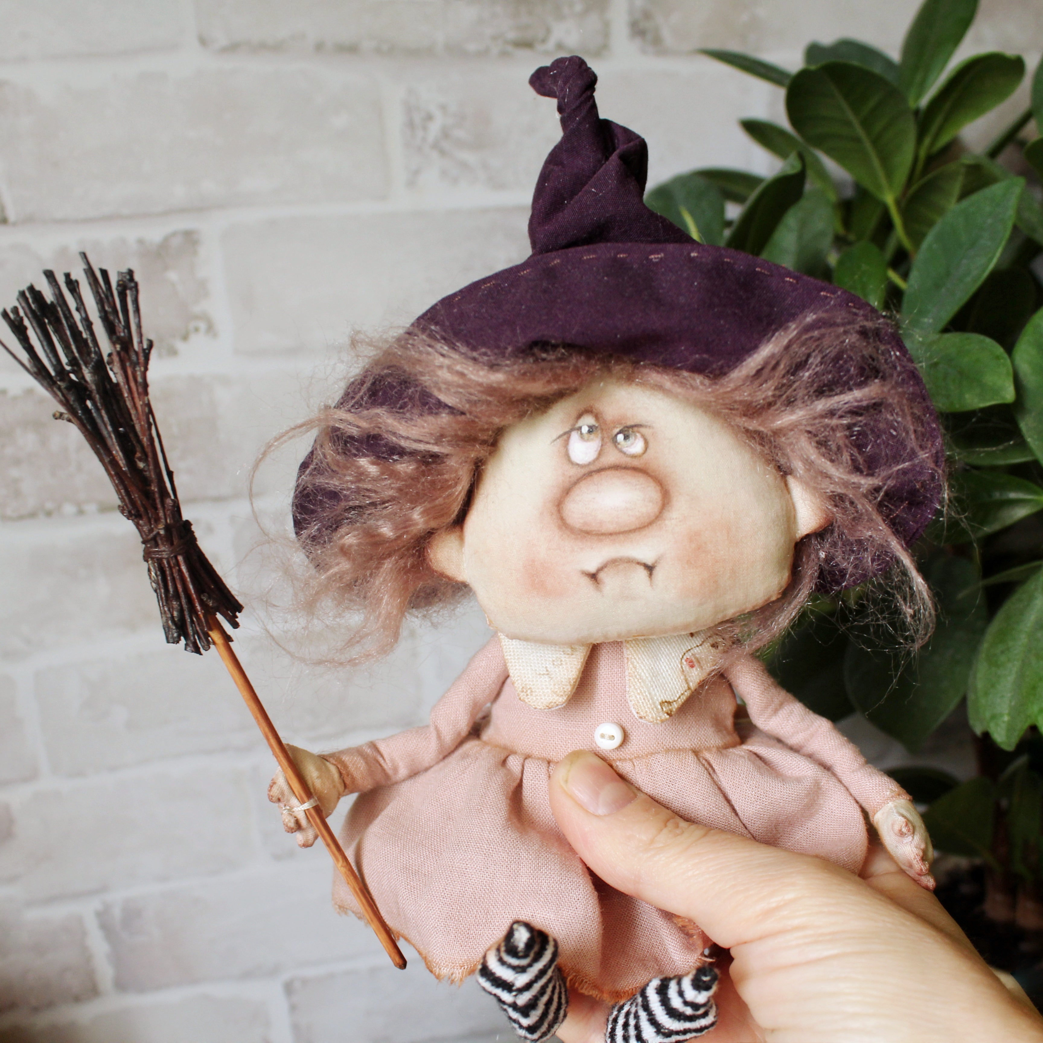 Hanging funny Kitchen Witch Doll