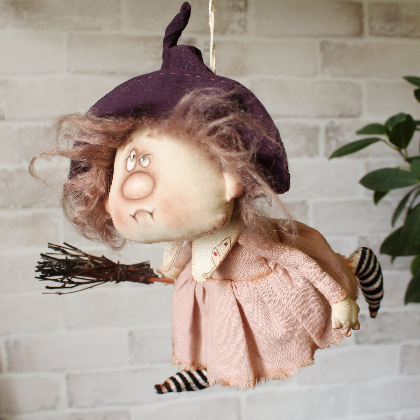 Hanging funny Kitchen Witch Doll