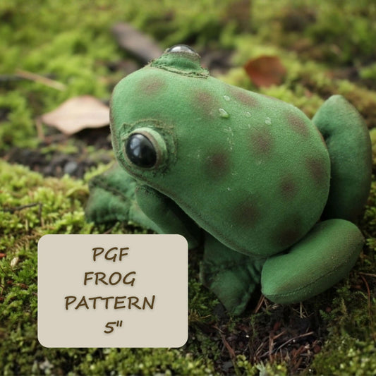 Frog sewing pattern, frog plush