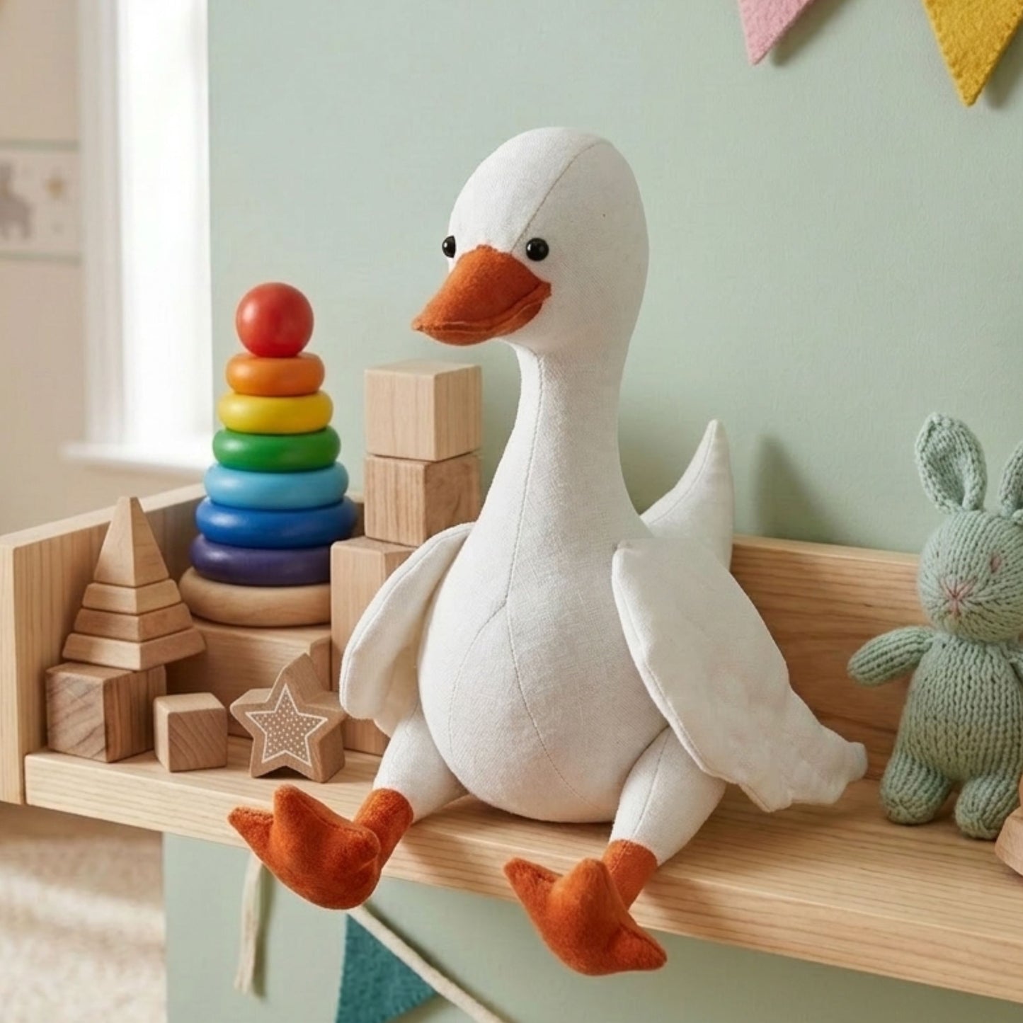 Goose Soft Toy Sewing Pattern PDF for Beginners