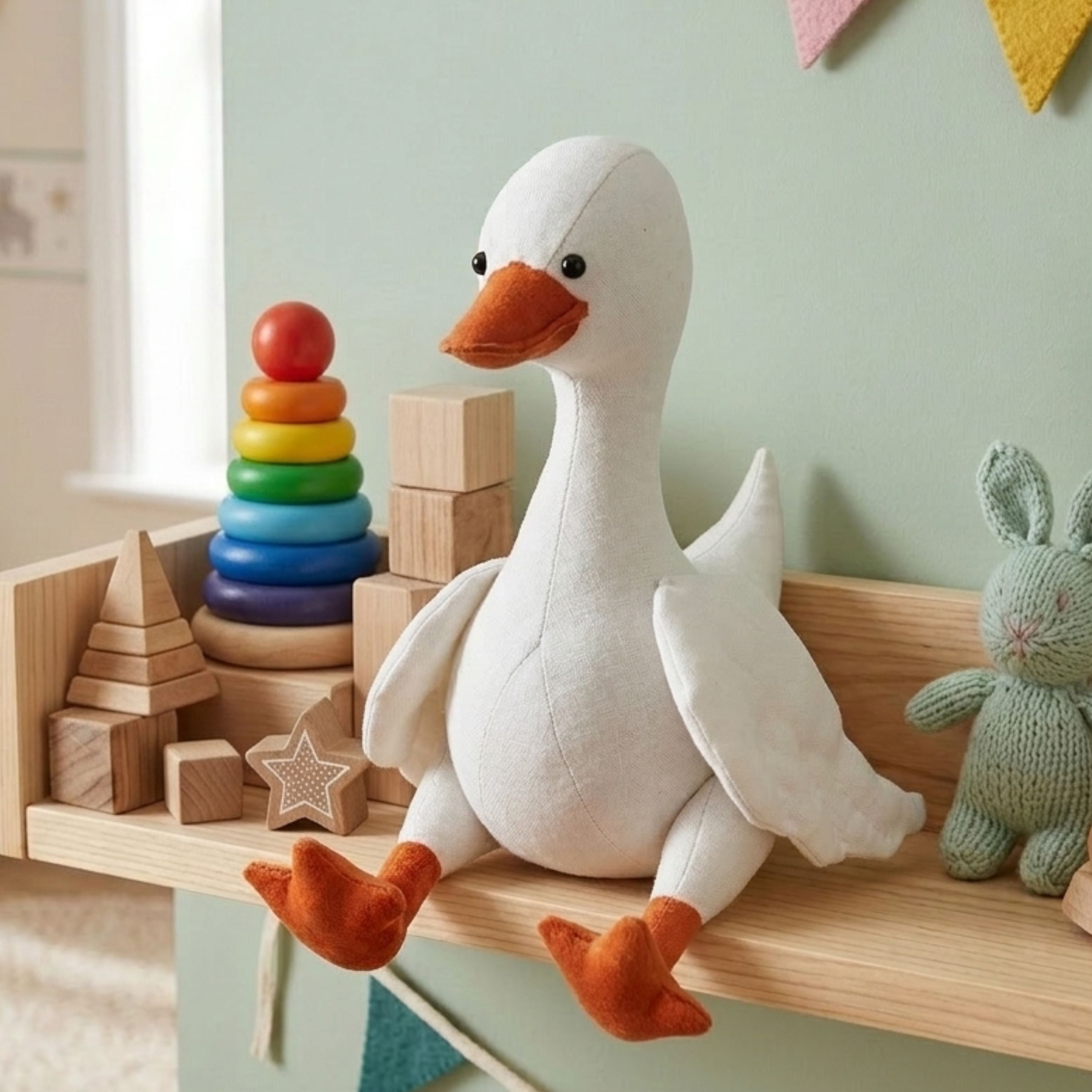 Goose Soft Toy Sewing Pattern PDF for Beginners