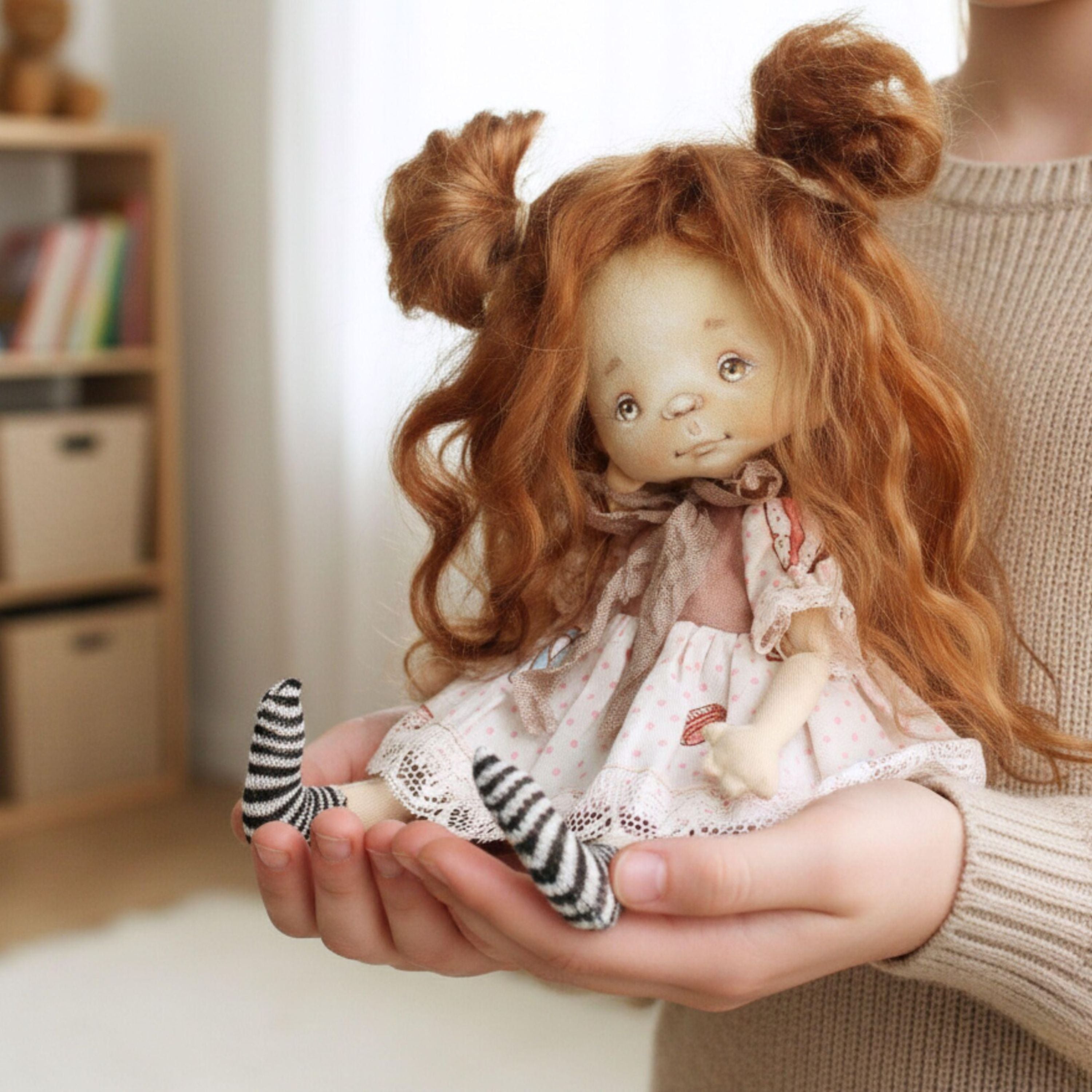 Cloth Doll Sewing Pattern PDF 8"– Includes Clothes Pattern & Face Painting Guide