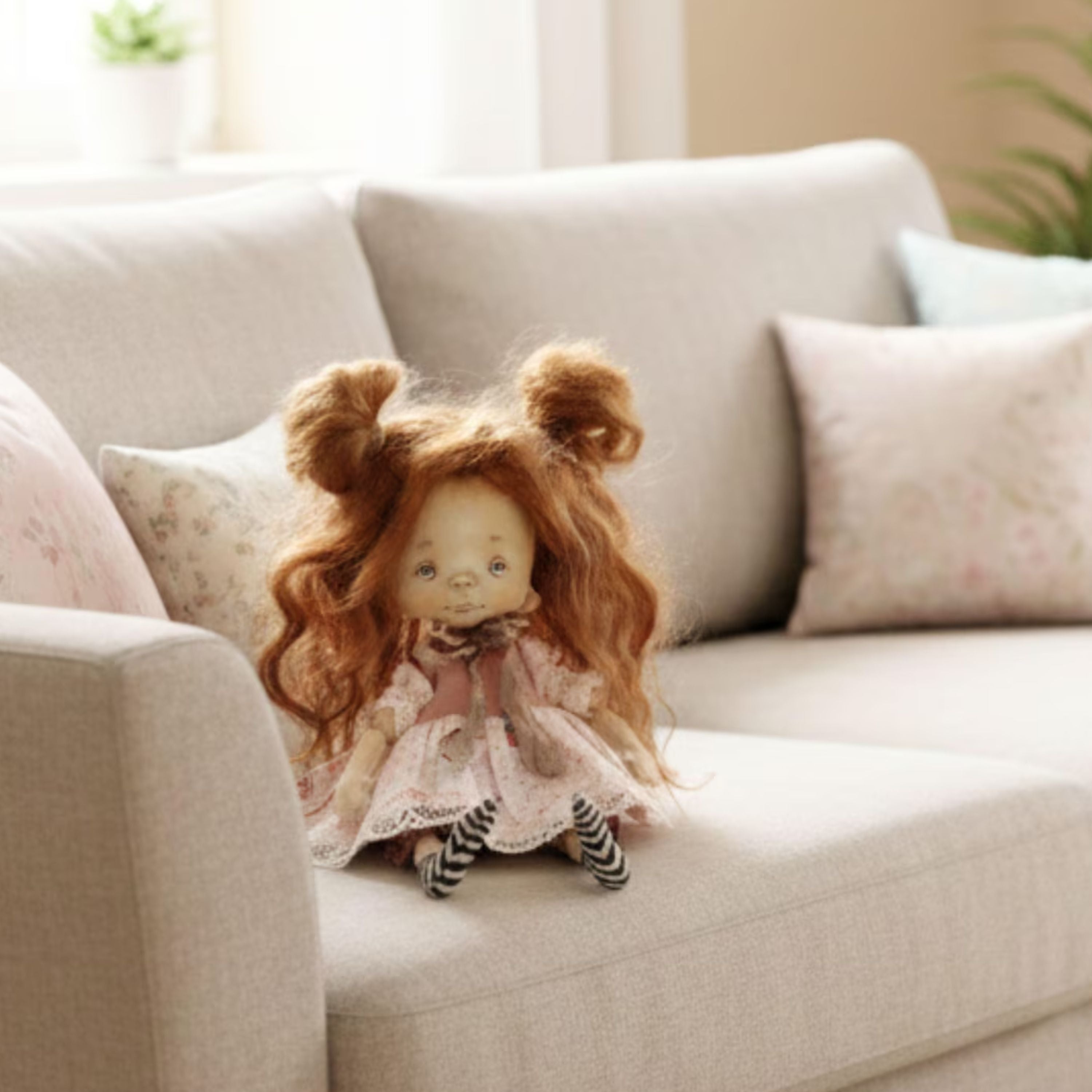 Cloth Doll Sewing Pattern PDF 8"– Includes Clothes Pattern & Face Painting Guide