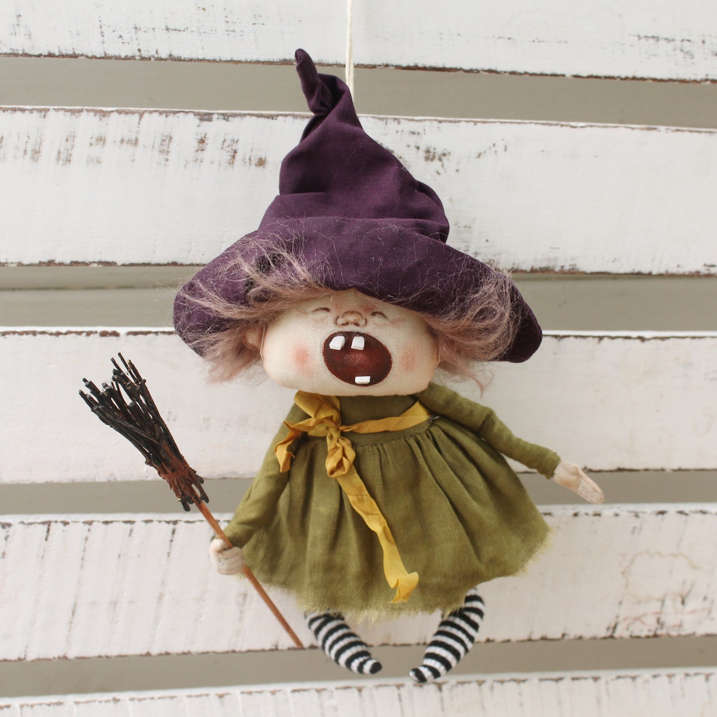 Hanging kitchen witch doll