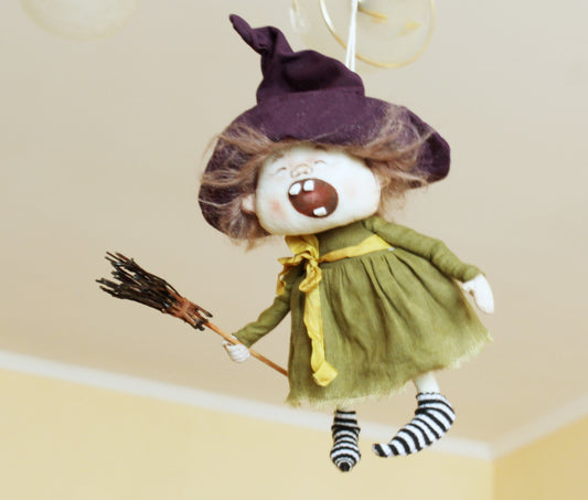 Hanging kitchen witch doll
