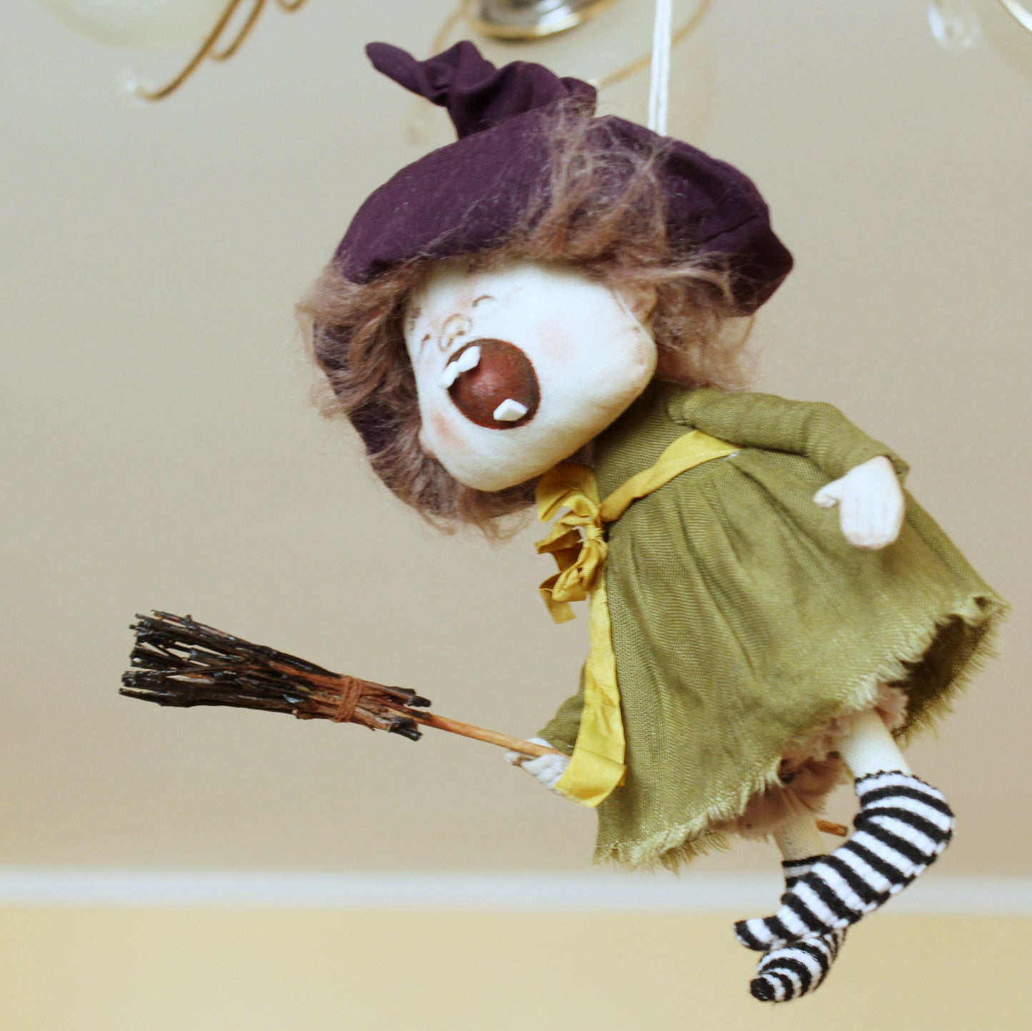 Hanging kitchen witch doll