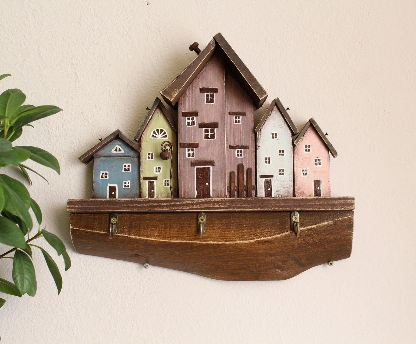 Key holder for wall, Wooden Houses