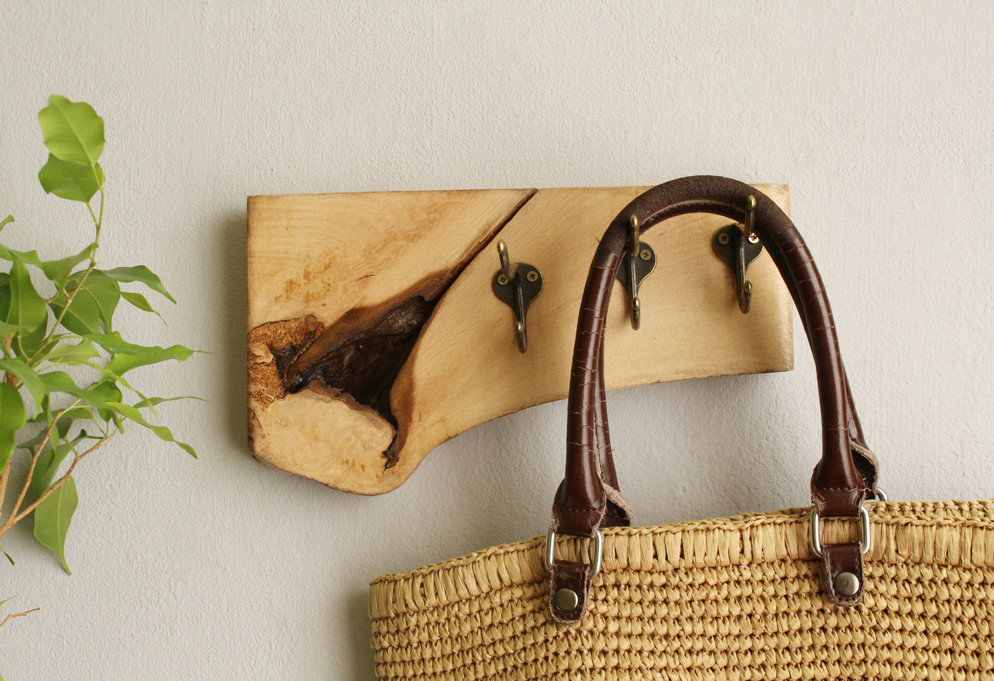 Coat hook, key holder for wall, entryway organizer