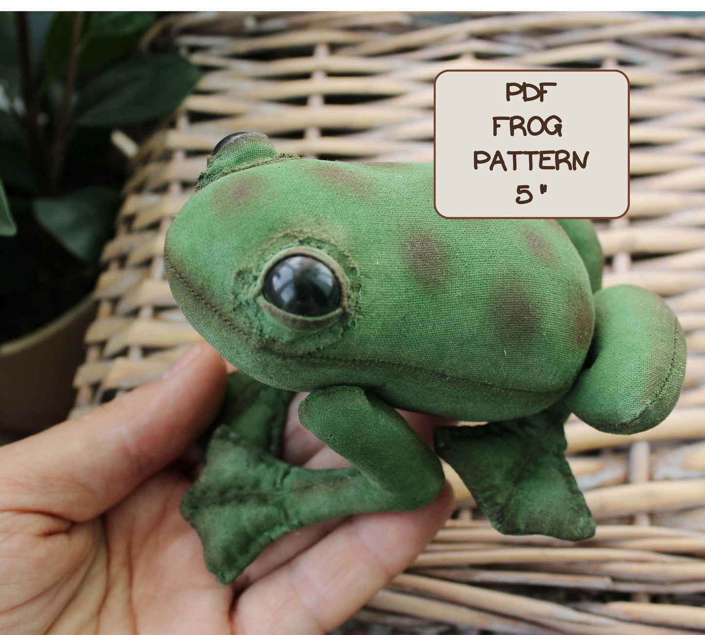 Frog sewing pattern, frog plush