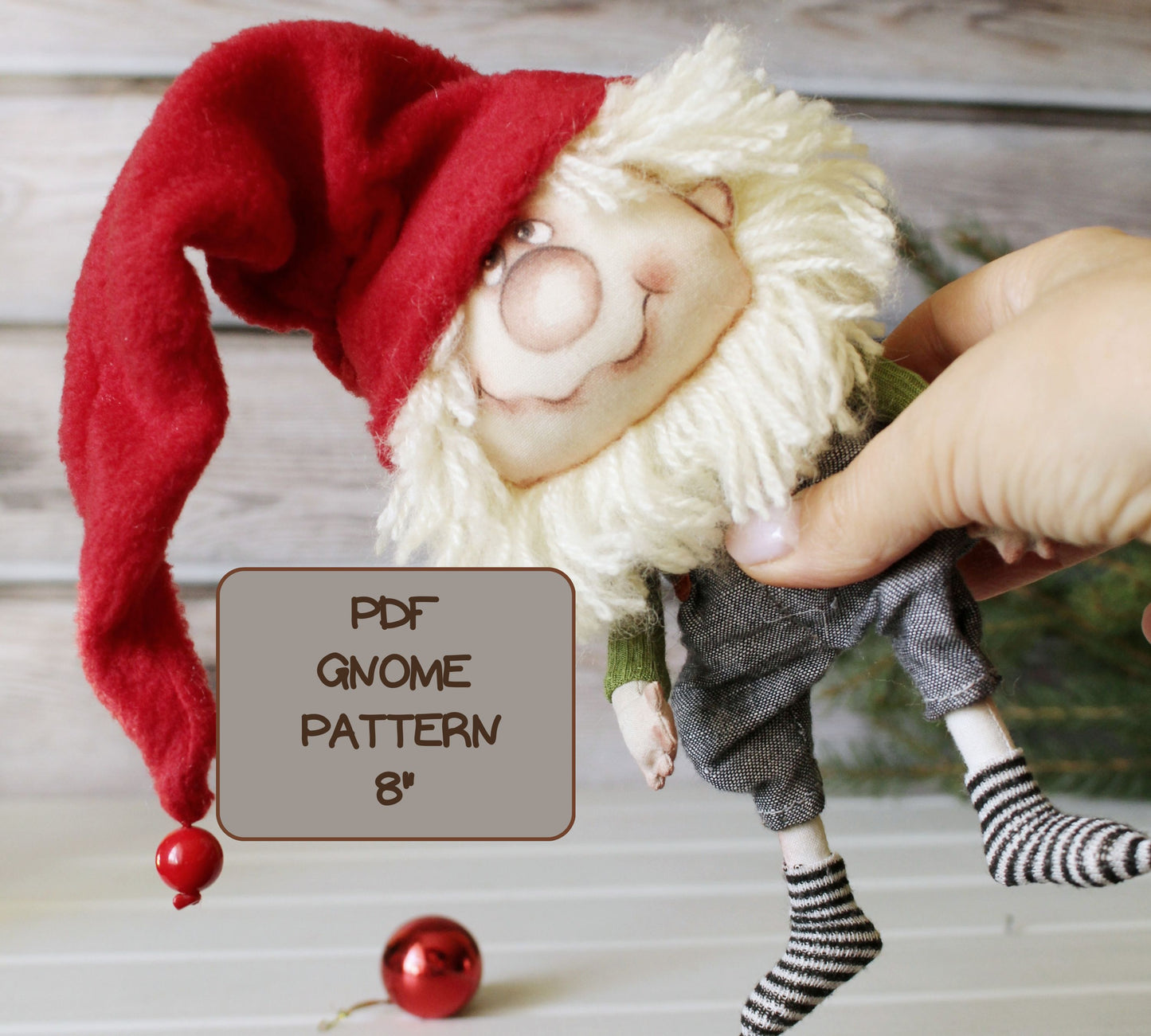 Funny Christmas Gnome Sewing Pattern PDF