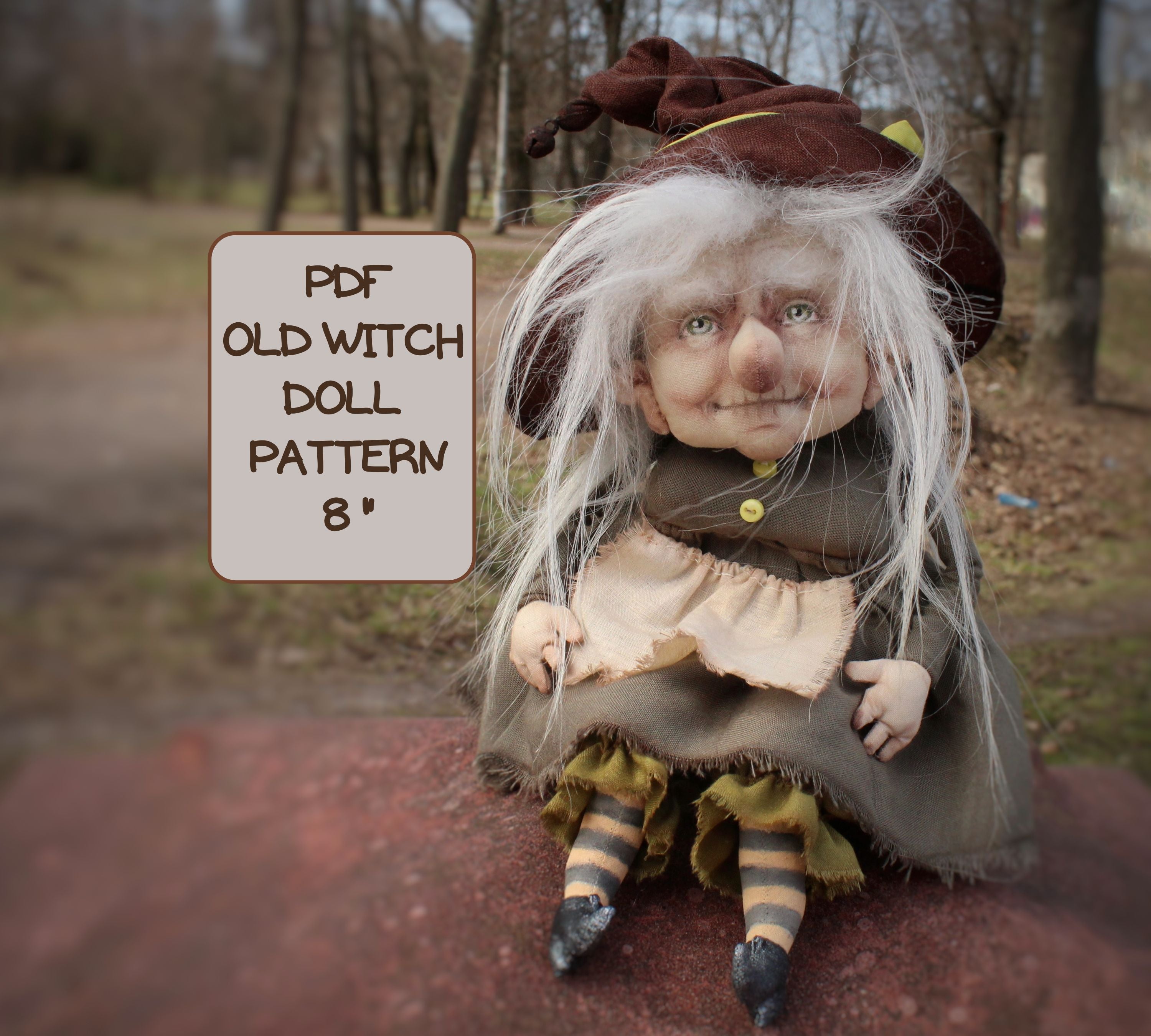 Silly Witch Pattern Buy DIY Sewing Witch Doll Patterns Online - CuteCreepyArt