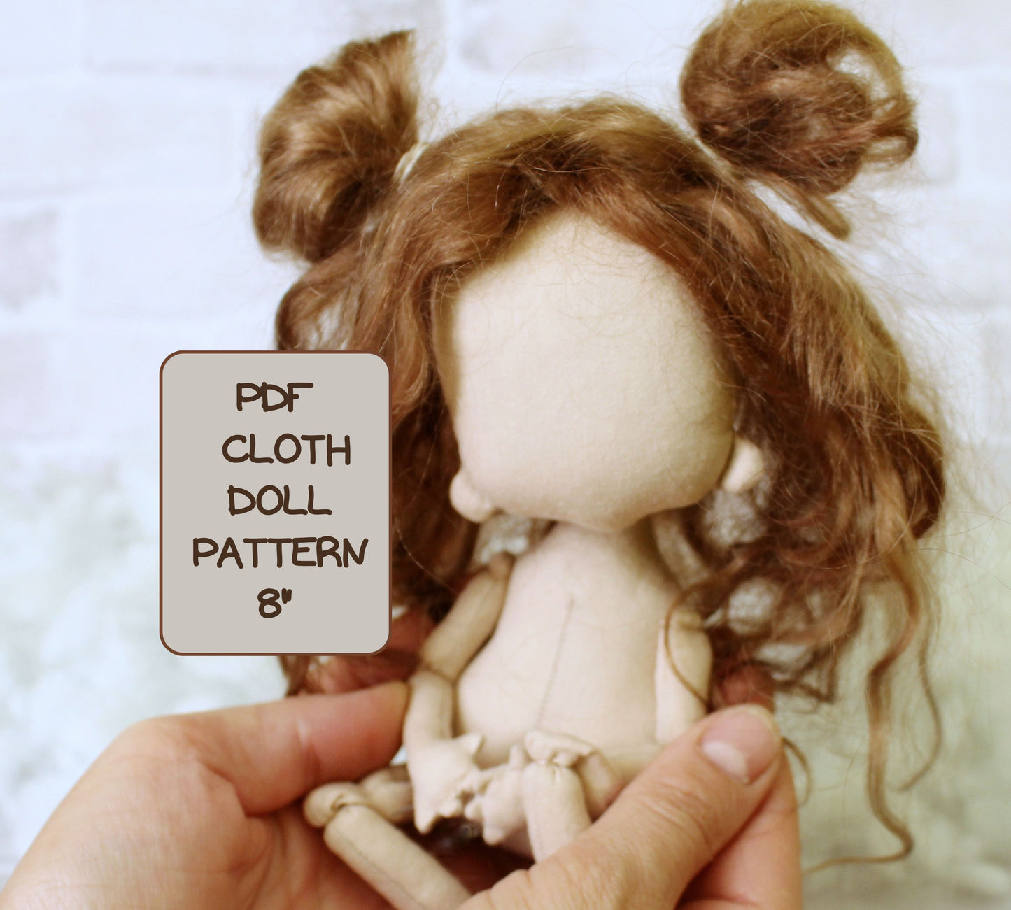 Cloth Doll Pattern 8", Sewing Tutorial doll