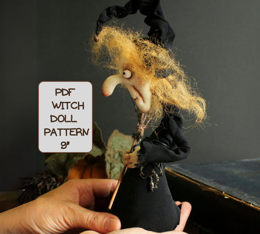 Halloween Witch Doll Pattern PDF