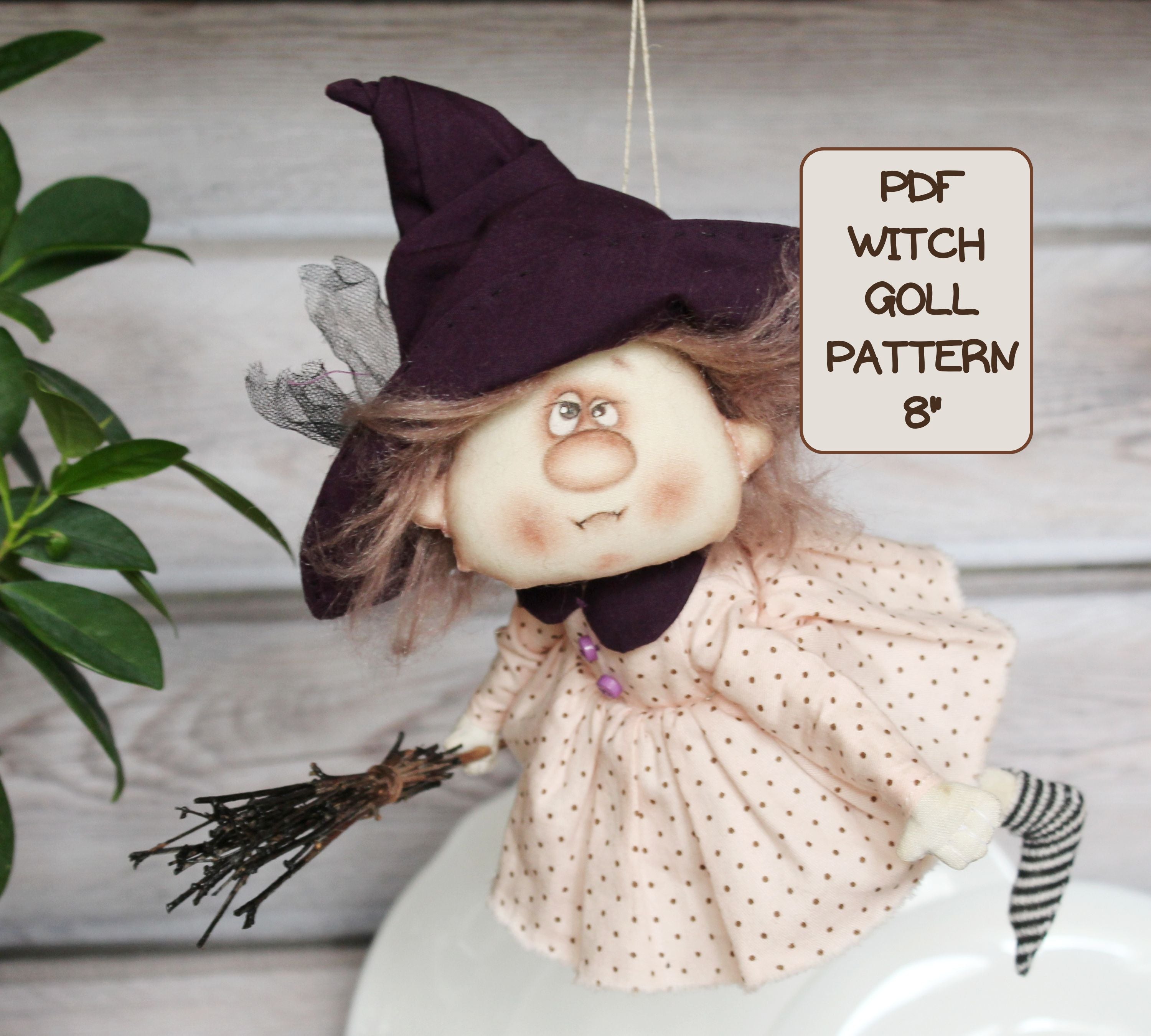 Silly Witch Pattern Funny flying Witch doll pattern PDF – CuteCreepy